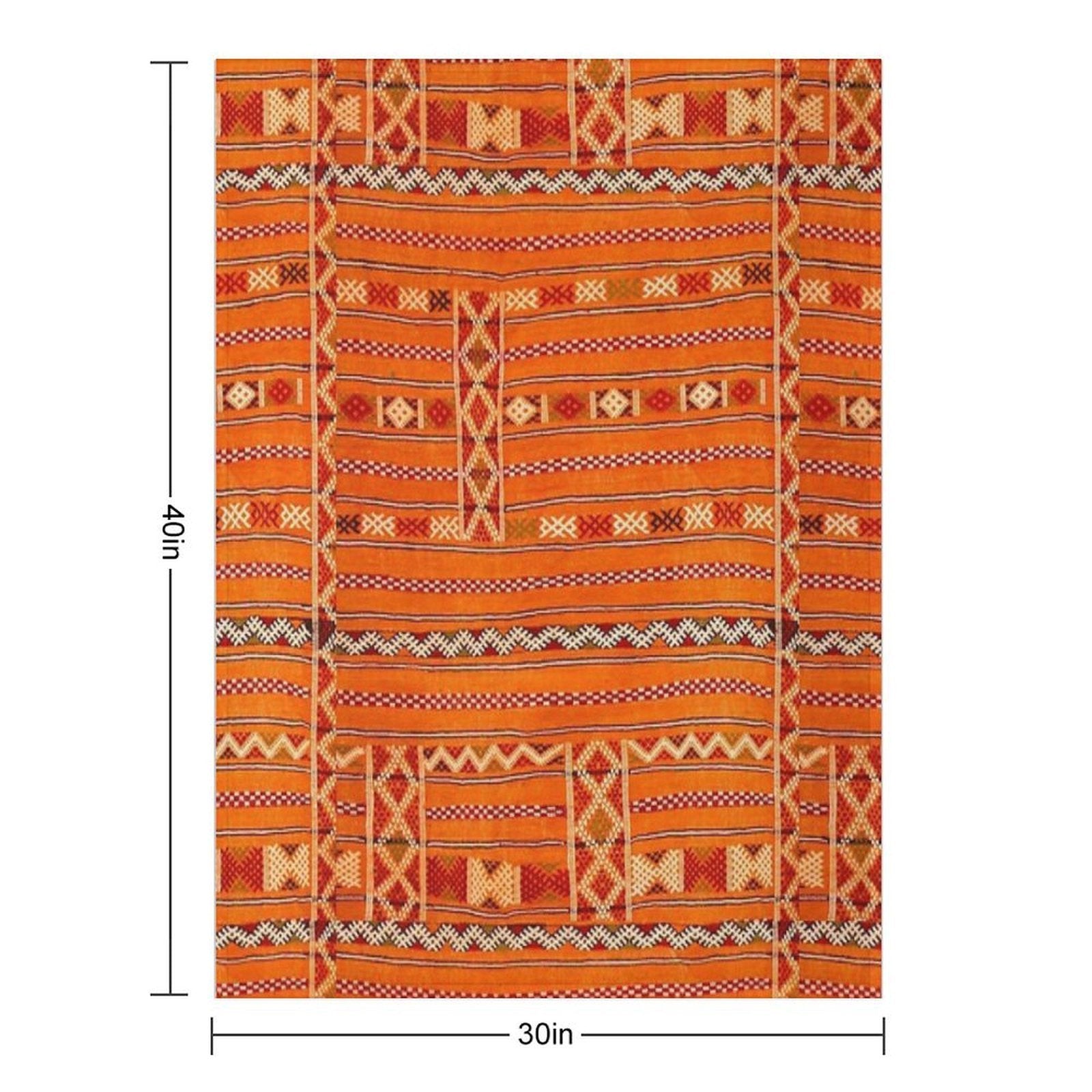 Vintage Moroccan Pattern - Sunset Colors Anti-pilling Throw Blanket