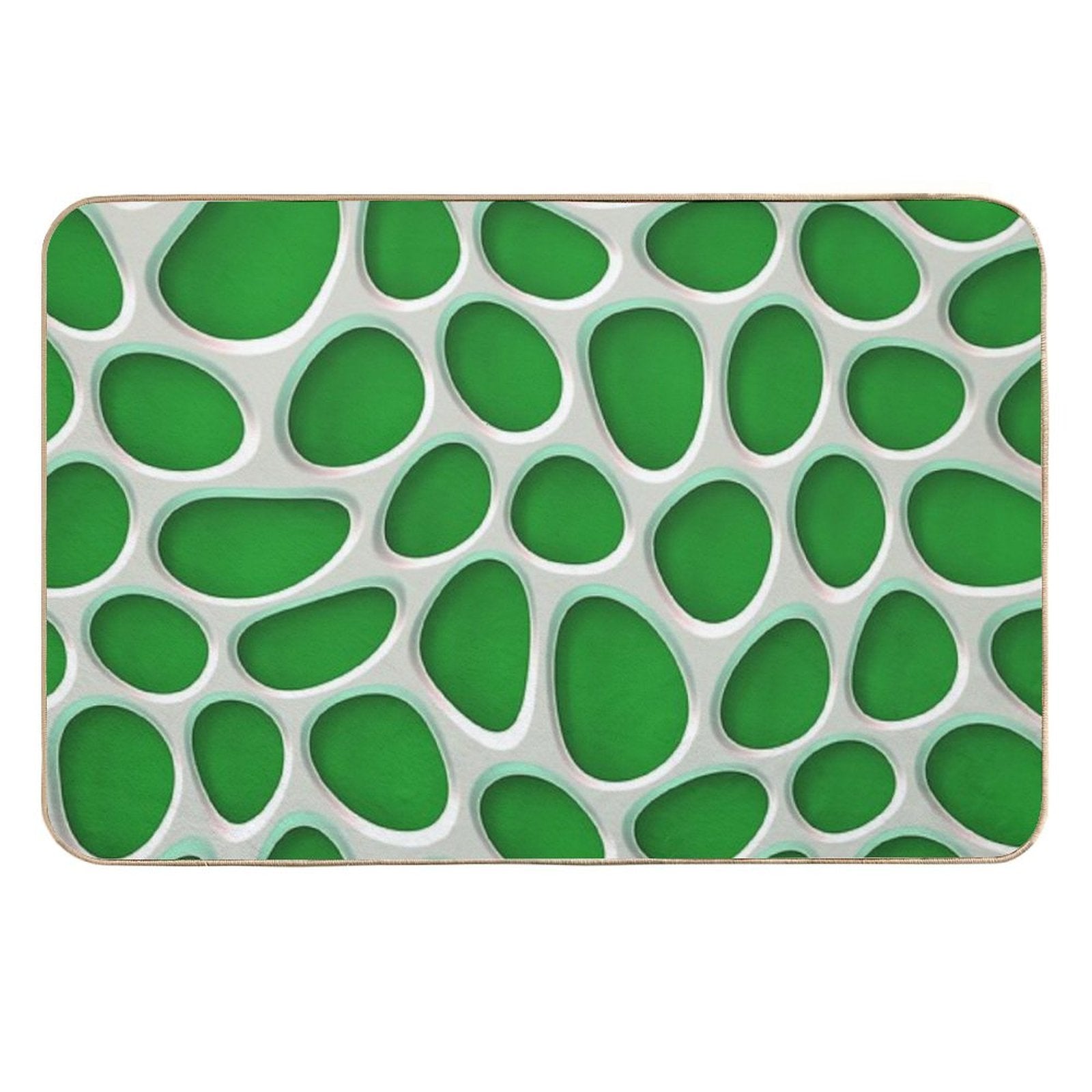 Cluster of Holes on Green  Odorless Bath Mat