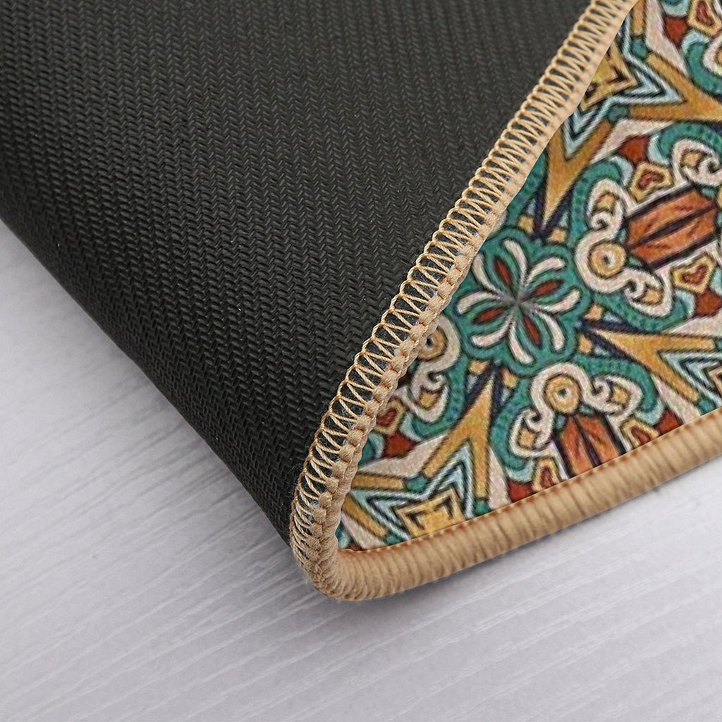 Aztec Art Tile Mexican Textiles Pattern  Long-Lasting Bath Mat