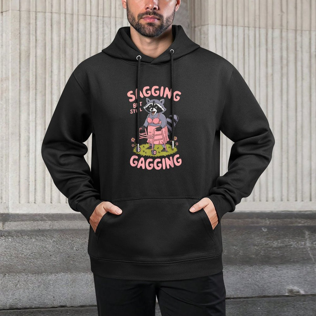 Embarrassing Funny Racoon Inappropriate Adult Humor Breathable Fabric Hoodie