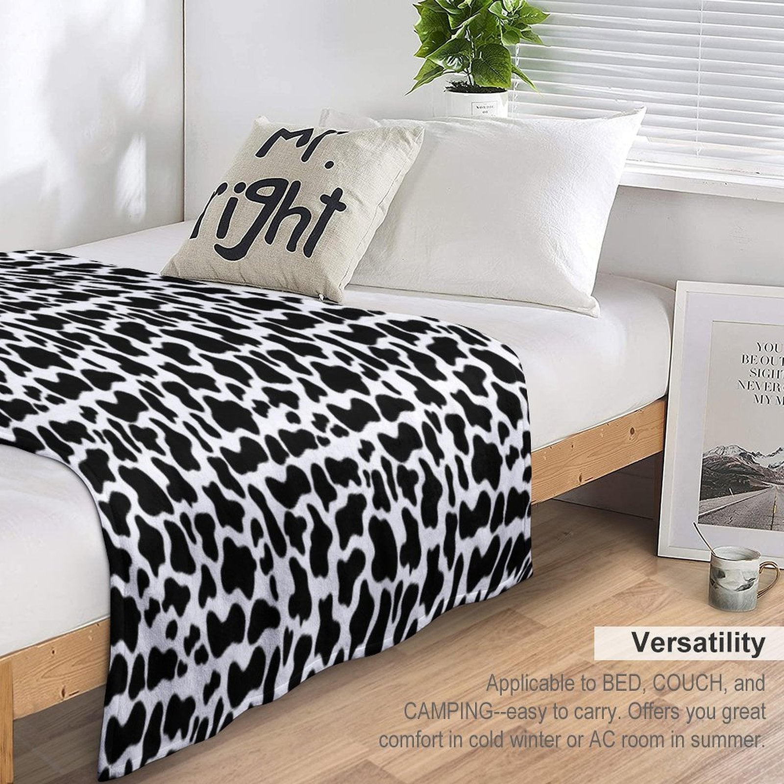 Cow Print Premium Throw Blanket