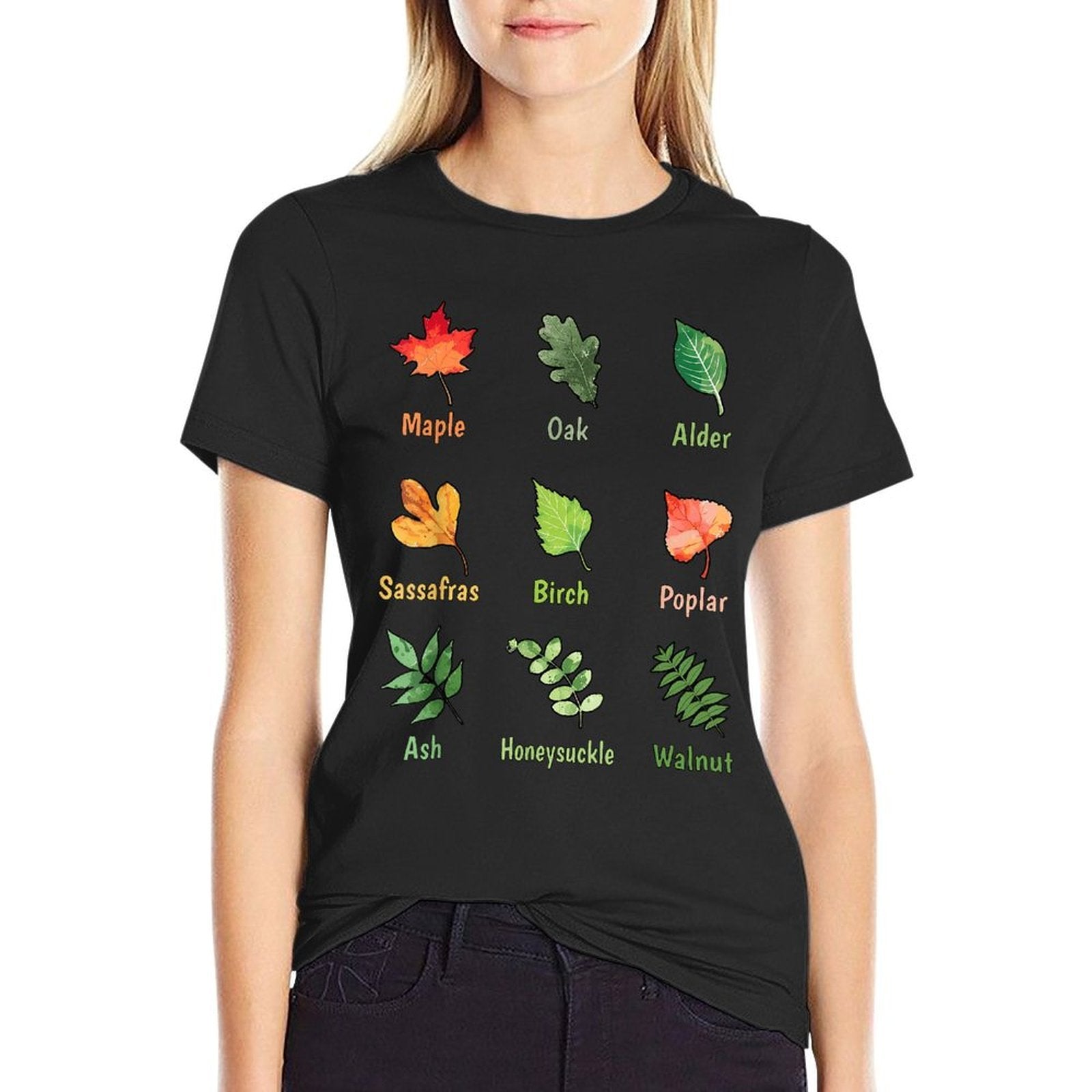 Oak Leaf Fall Leaves Autumn Garden Teacher  Tagless Design T-Shirt