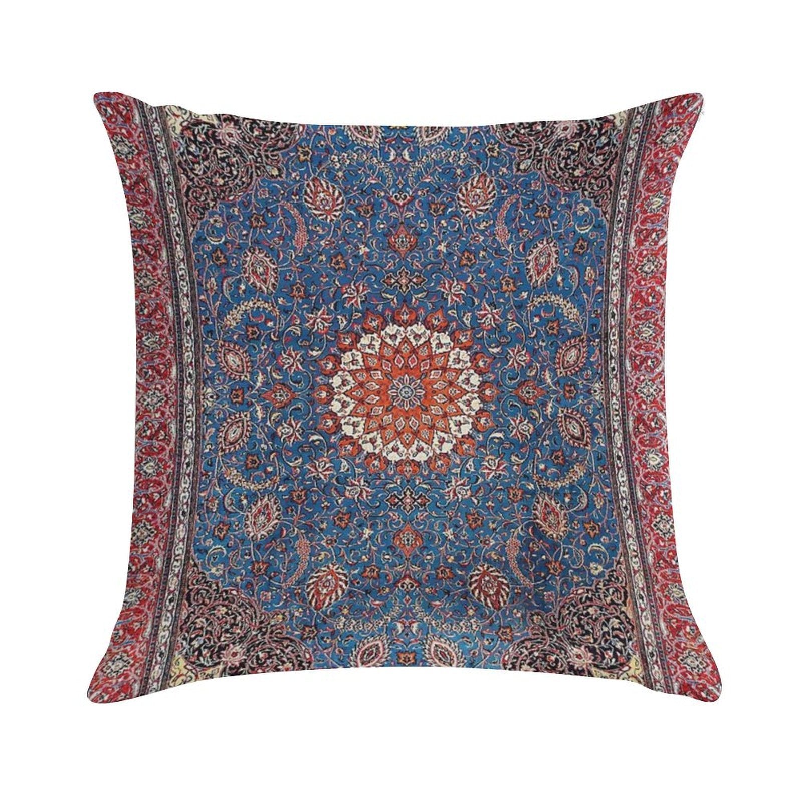 Sarouk Antique Persian Rug Print Soft Decorative Cover Throw Pillow