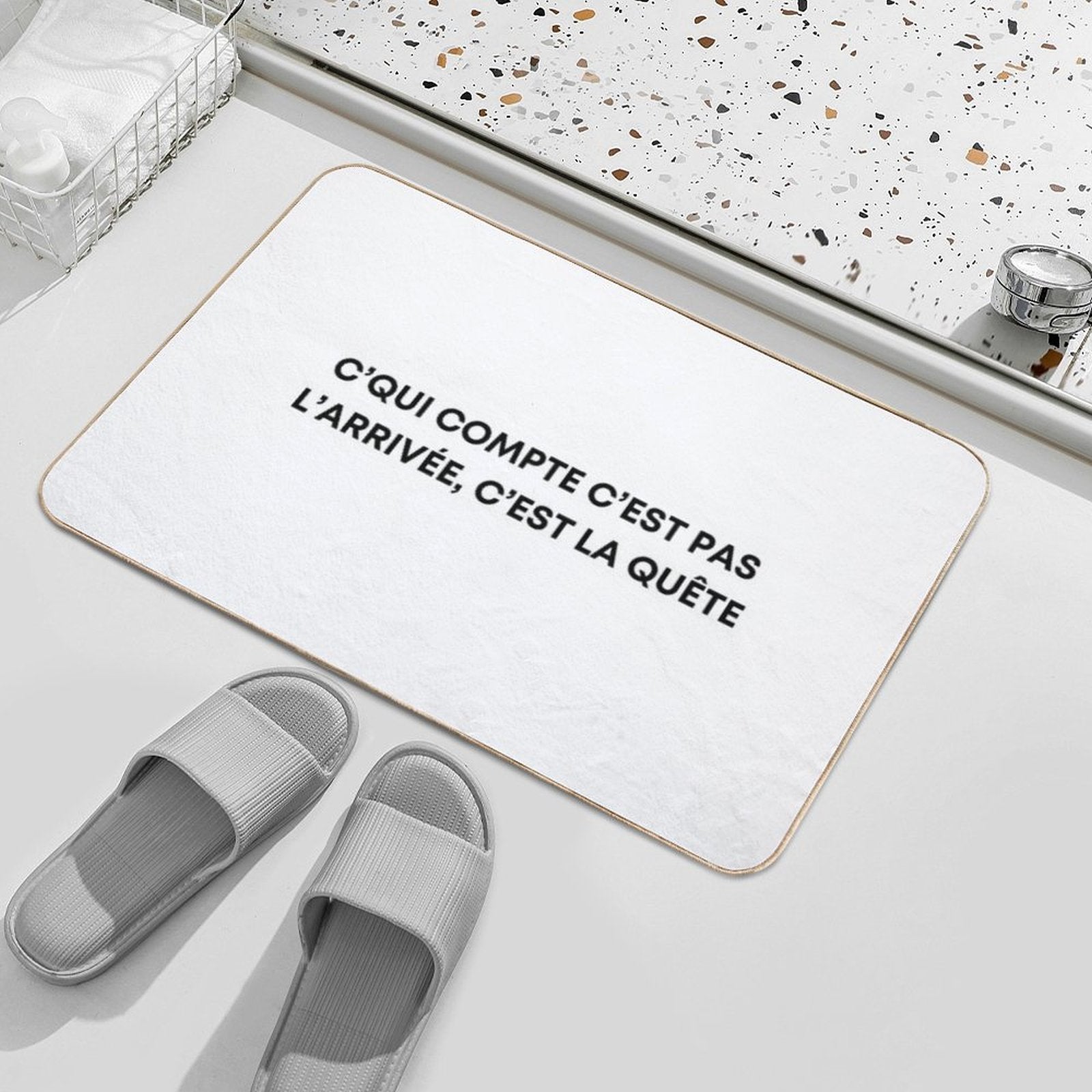 What Matters Is Not The Finish, It's The Quest - Orelsan  Eco-Friendly Bath Mat