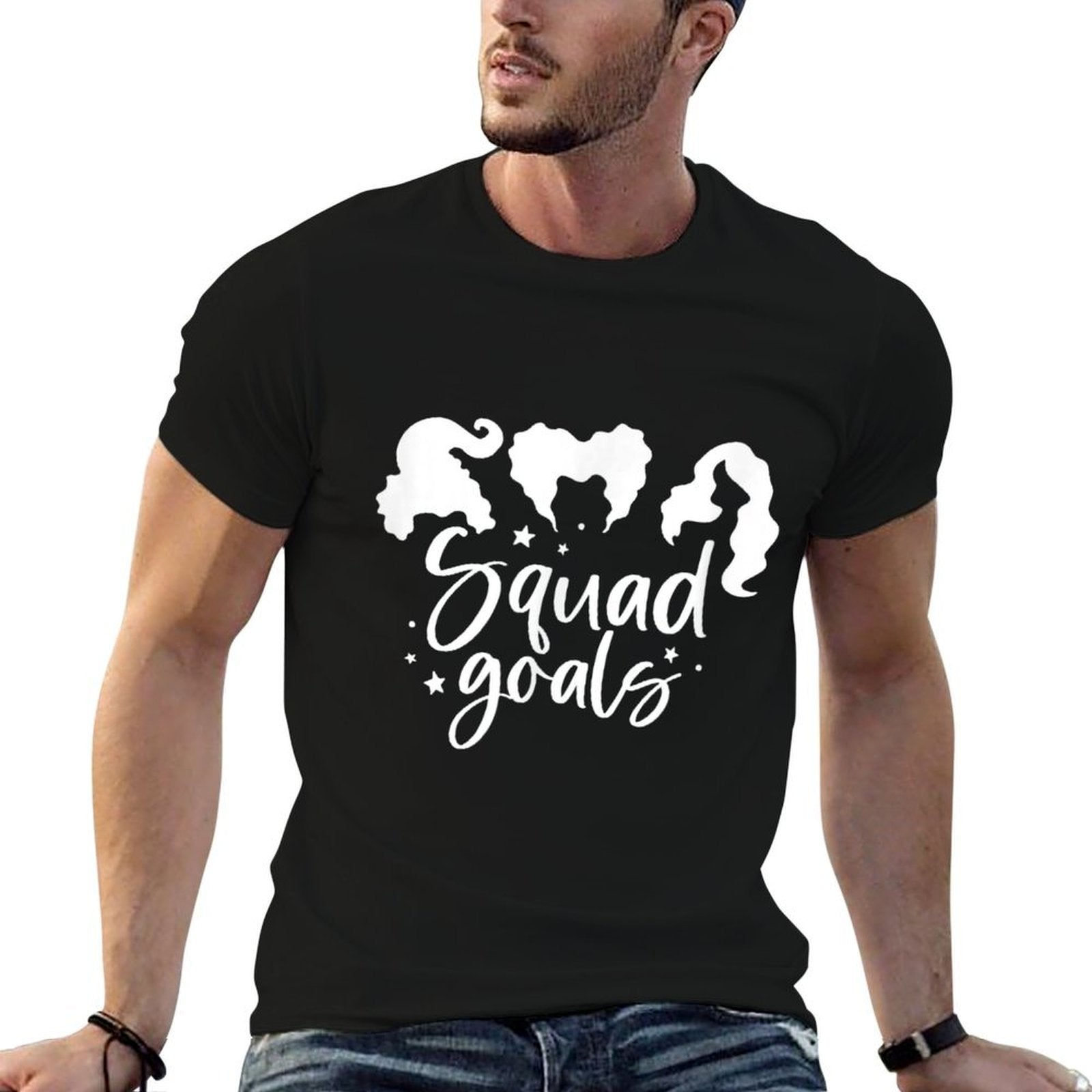 Halloween Squad Goals - Sister Witches for Halloween Night  Wrinkle-resistant T-Shirt