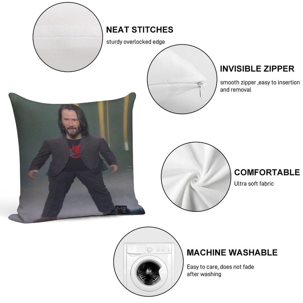 Baby Keanu Reeves Soft High-Density Material Throw Pillow