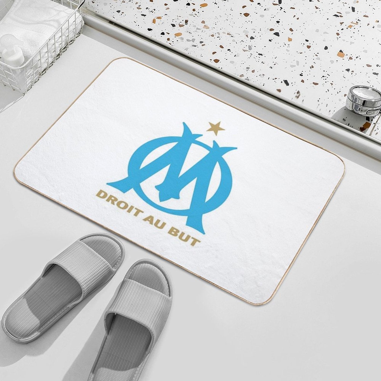 OLYPIC OF MARSEILLE.  Stain-Proof Bath Mat