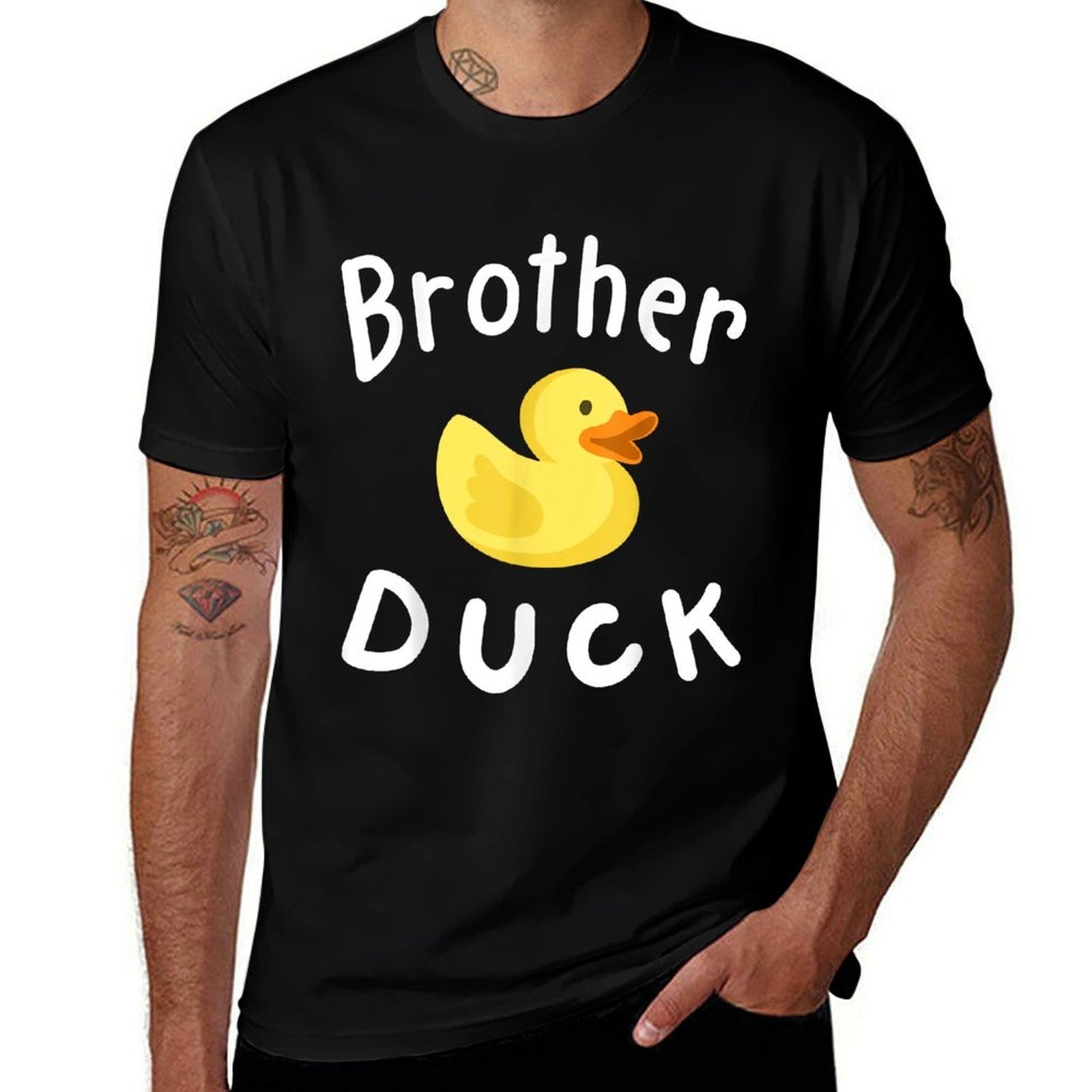 Brother Duck Birthday Rubber Duck Lover Family Matching Boys  Wrinkle-resistant T-Shirt