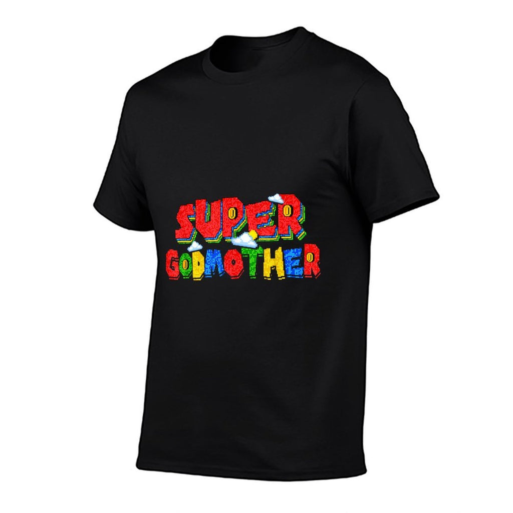 Gamer Super Godmother Superhero Family Matching Game Comfortable T-Shirt