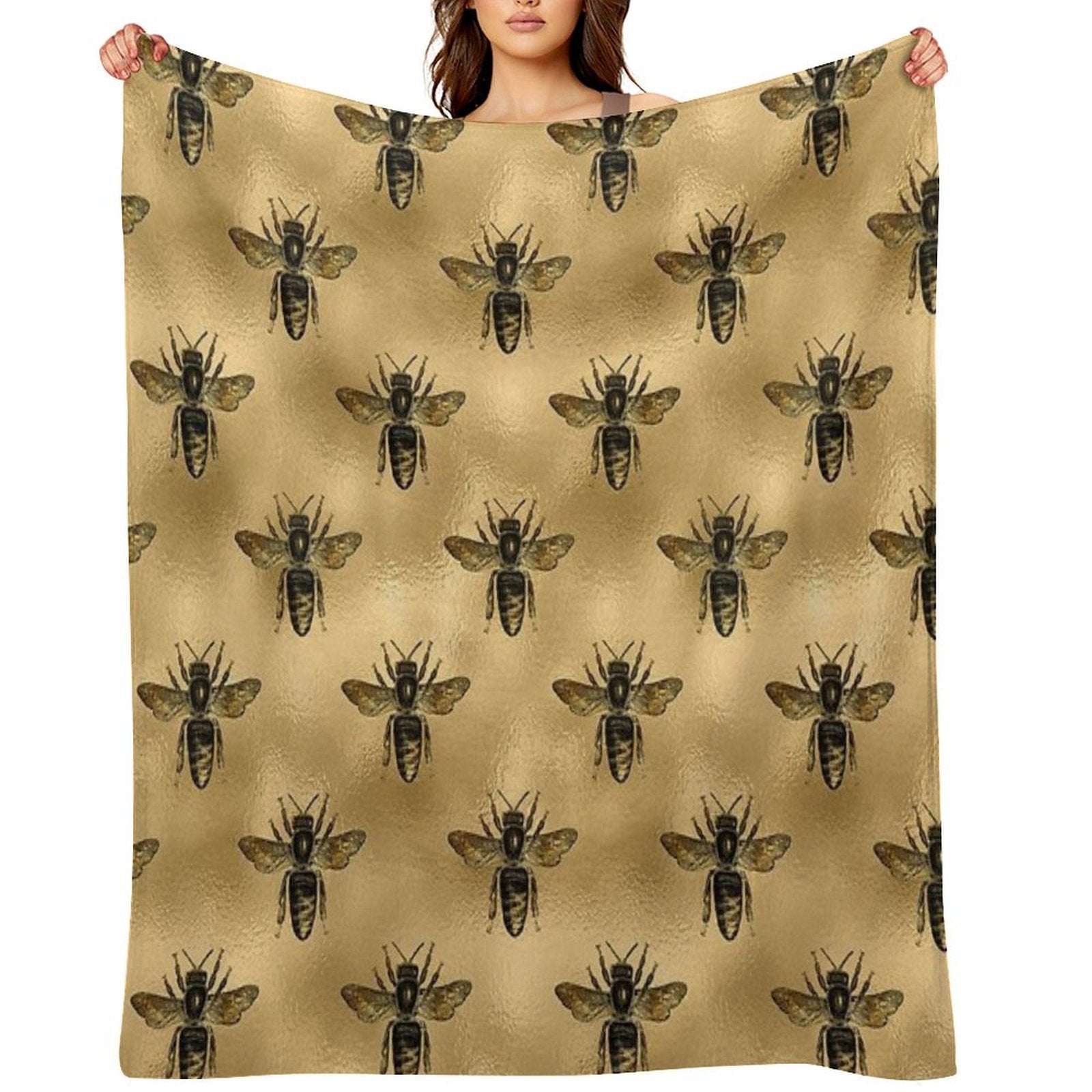 Black Bees Premium Throw Blanket