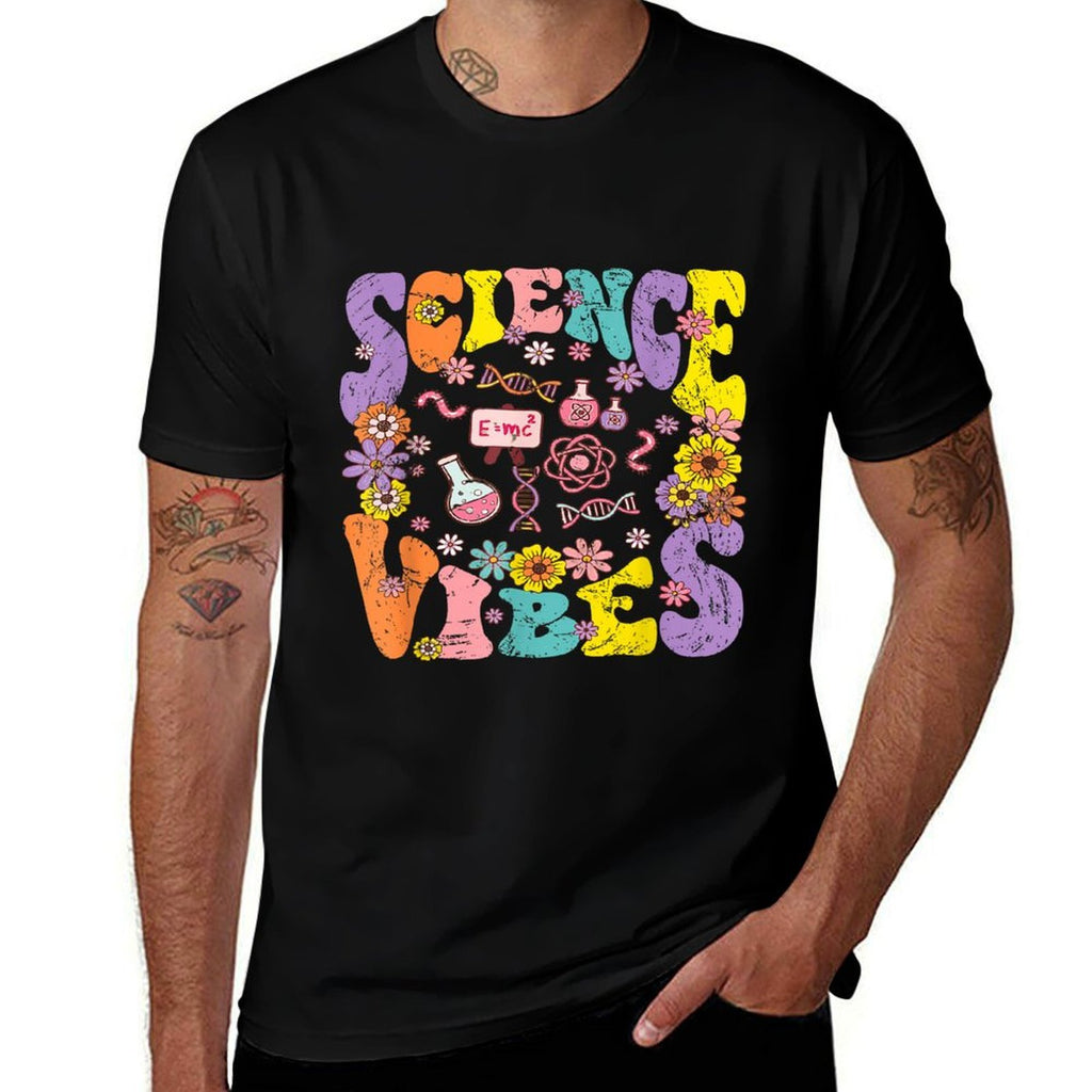 Science Vibes Retro 1st Day of Back To School Groovy Teacher  Moisture-wicking T-Shirt