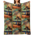 KEY WEST FLORIDA VINTAGE SIGN Anti-pilling Throw Blanket