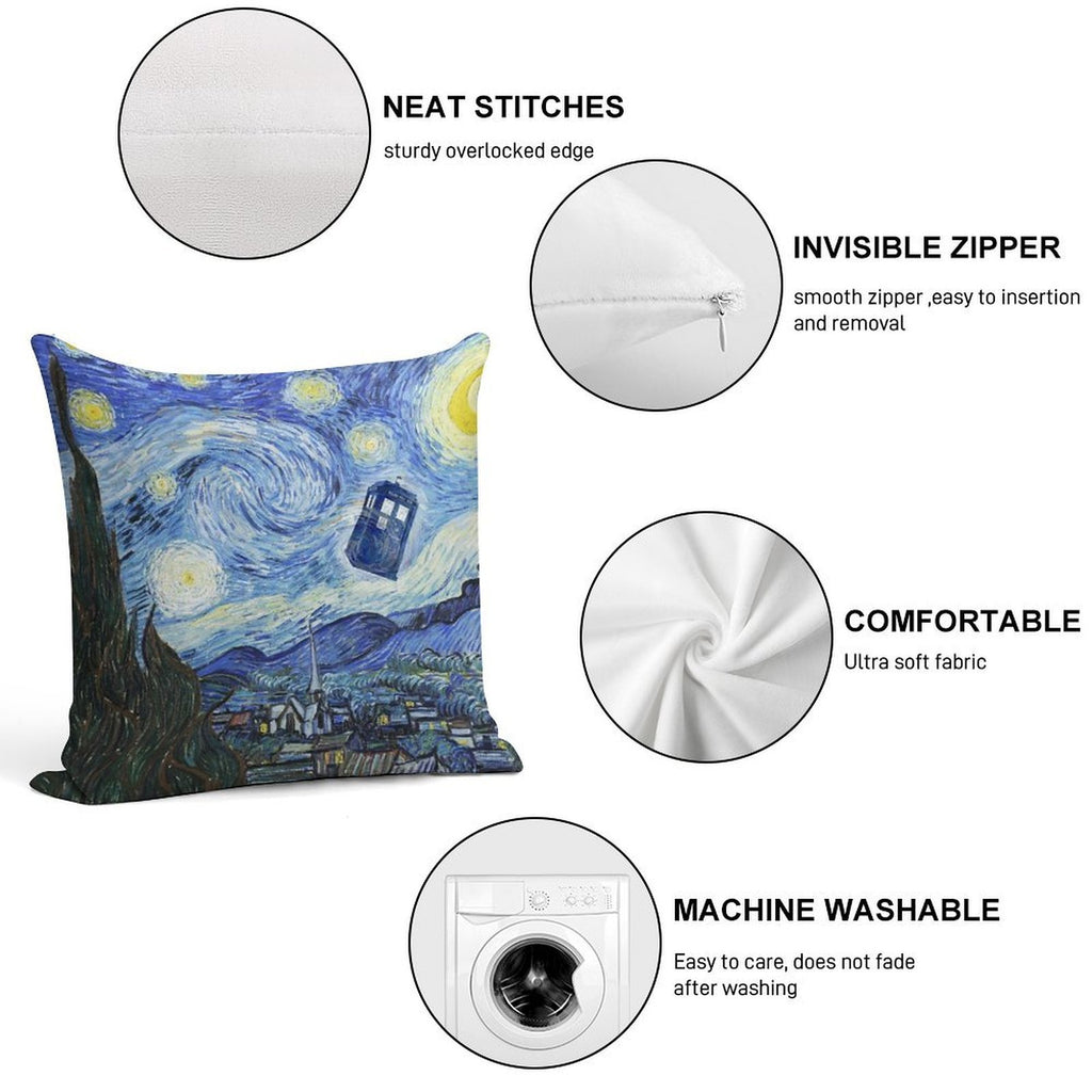 Vincent And The Doctor Soft Washable Throw Pillow