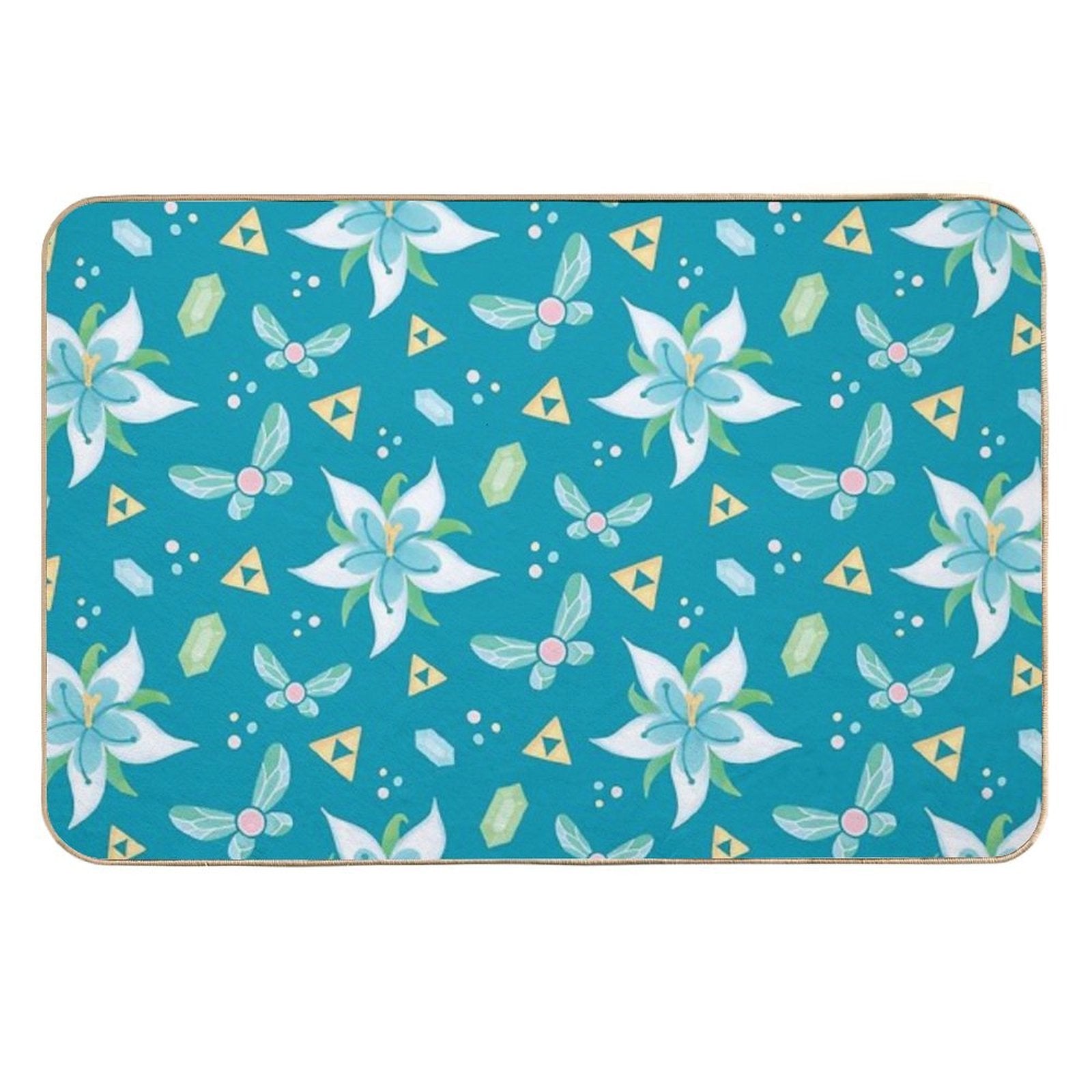 Silent Princess Pattern Blue V.2  Multi-Purpose Bath Mat