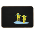 Frogs Splashing in The Rain  High-Traffic Bath Mat