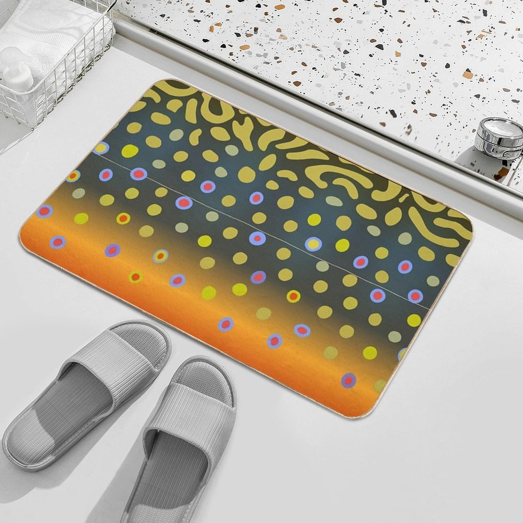 Brook Trout Skin  Odorless Bath Mat