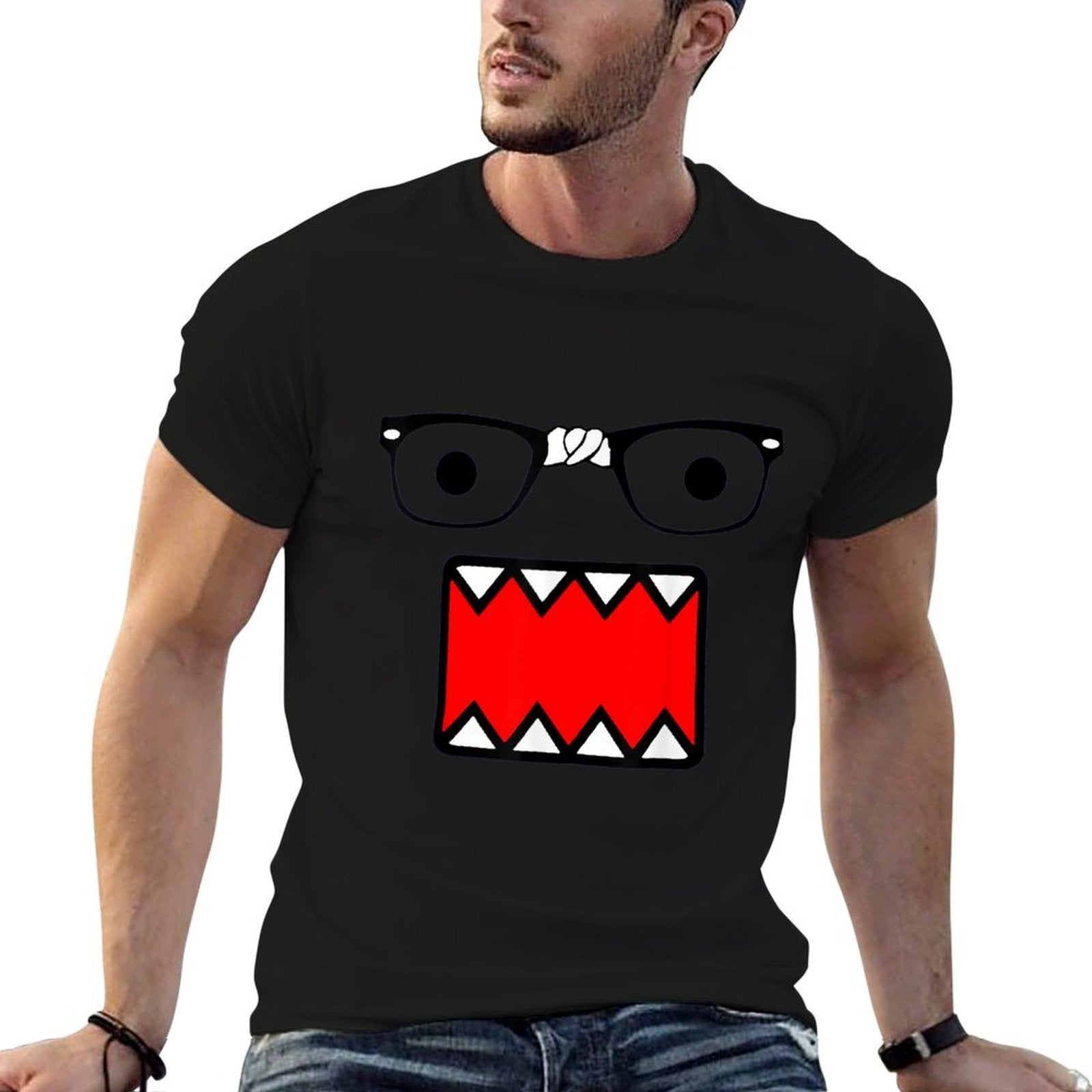Domo Kun Face 2000's Vintage Cartoon  Durable T-Shirt