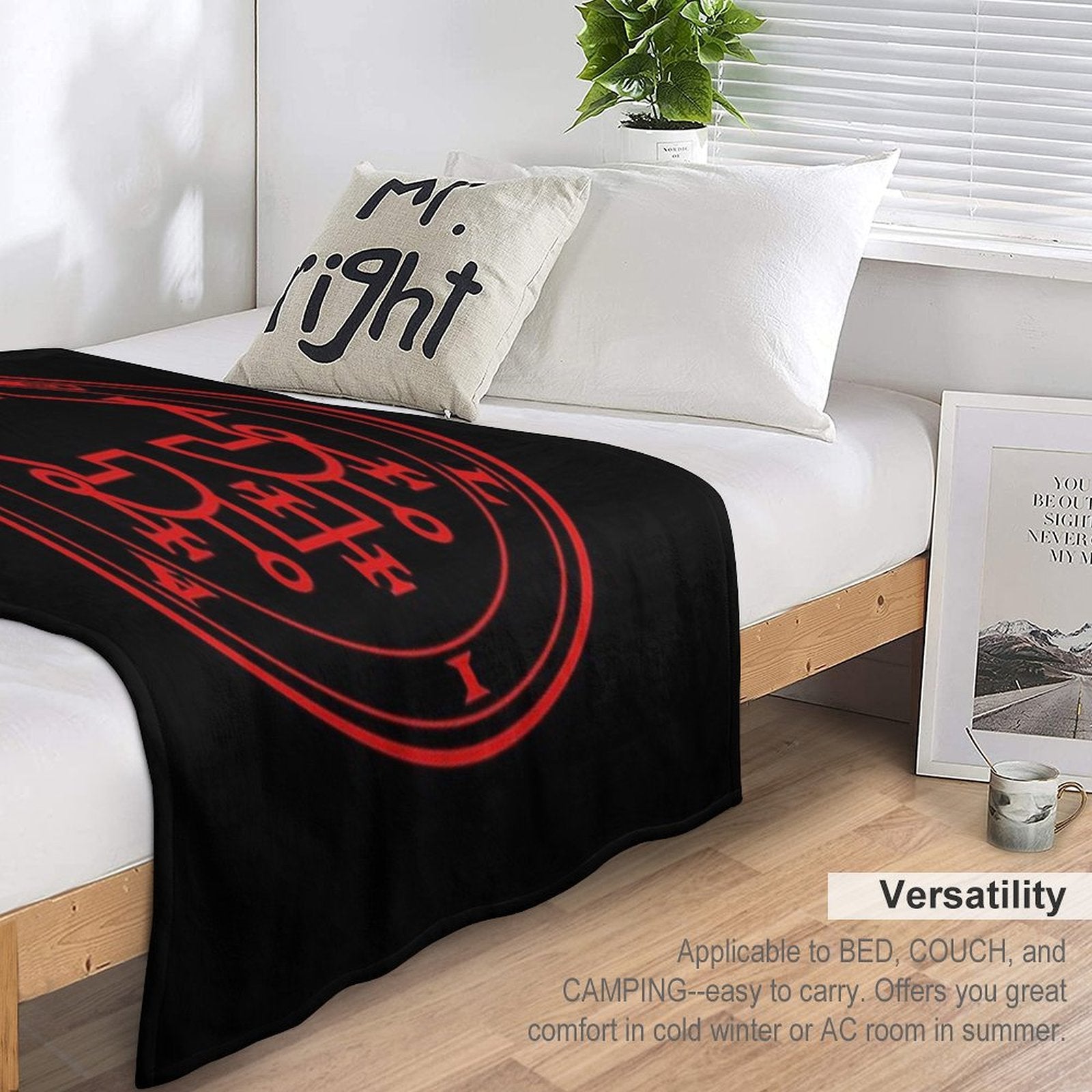 Belial Demon King Red Sigil Occult Magick Seal Easy Care Throw Blanket