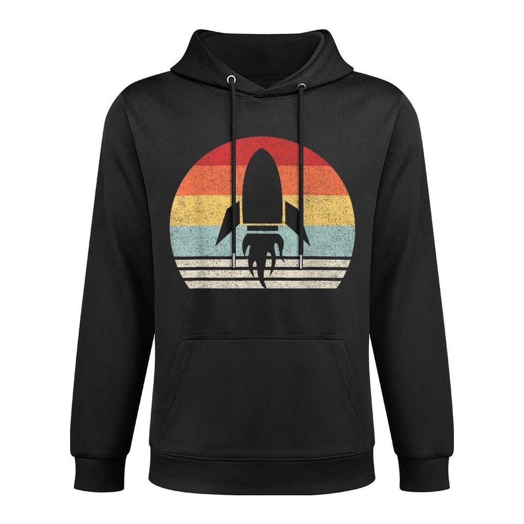 Retro Rocket Space Ship Vintage Retro Style Layering Staple Hoodie