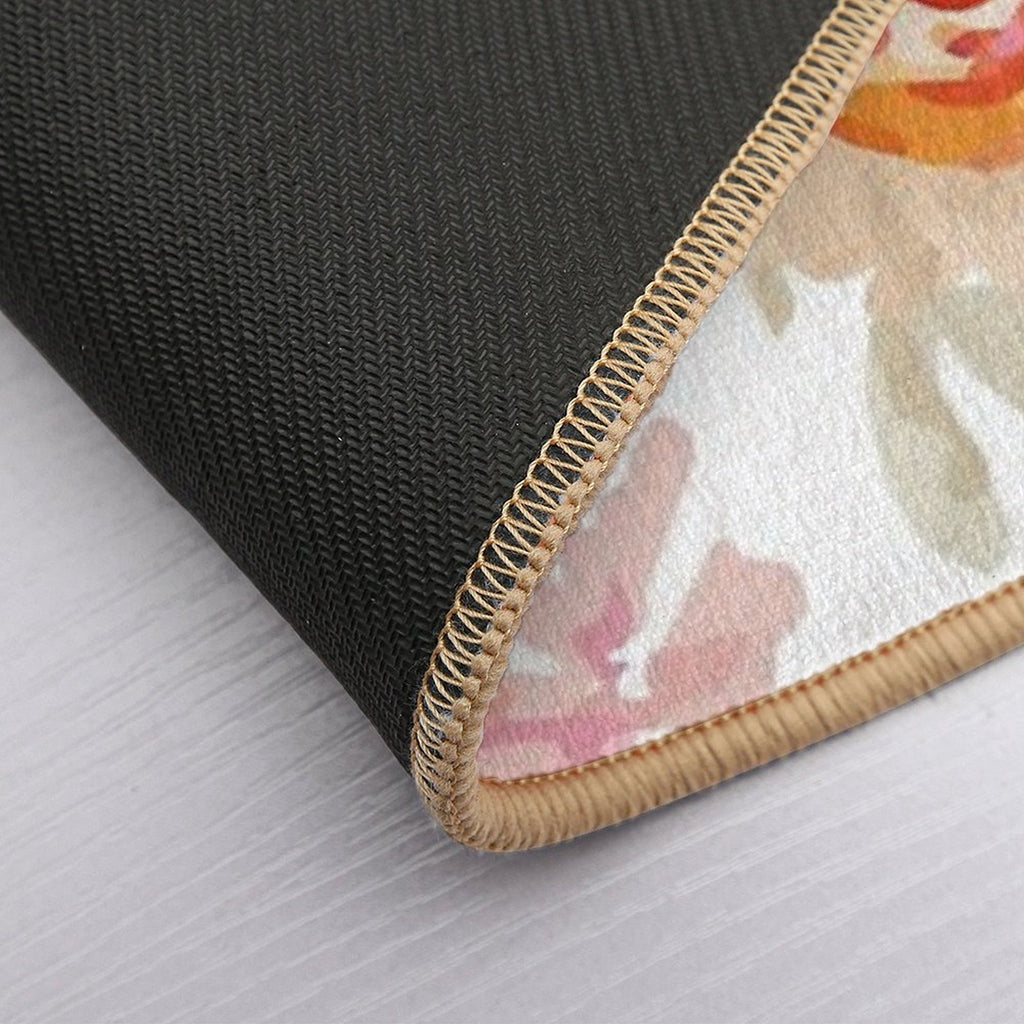 Flower Print Shower Curtain  Toxin-Free Bath Mat