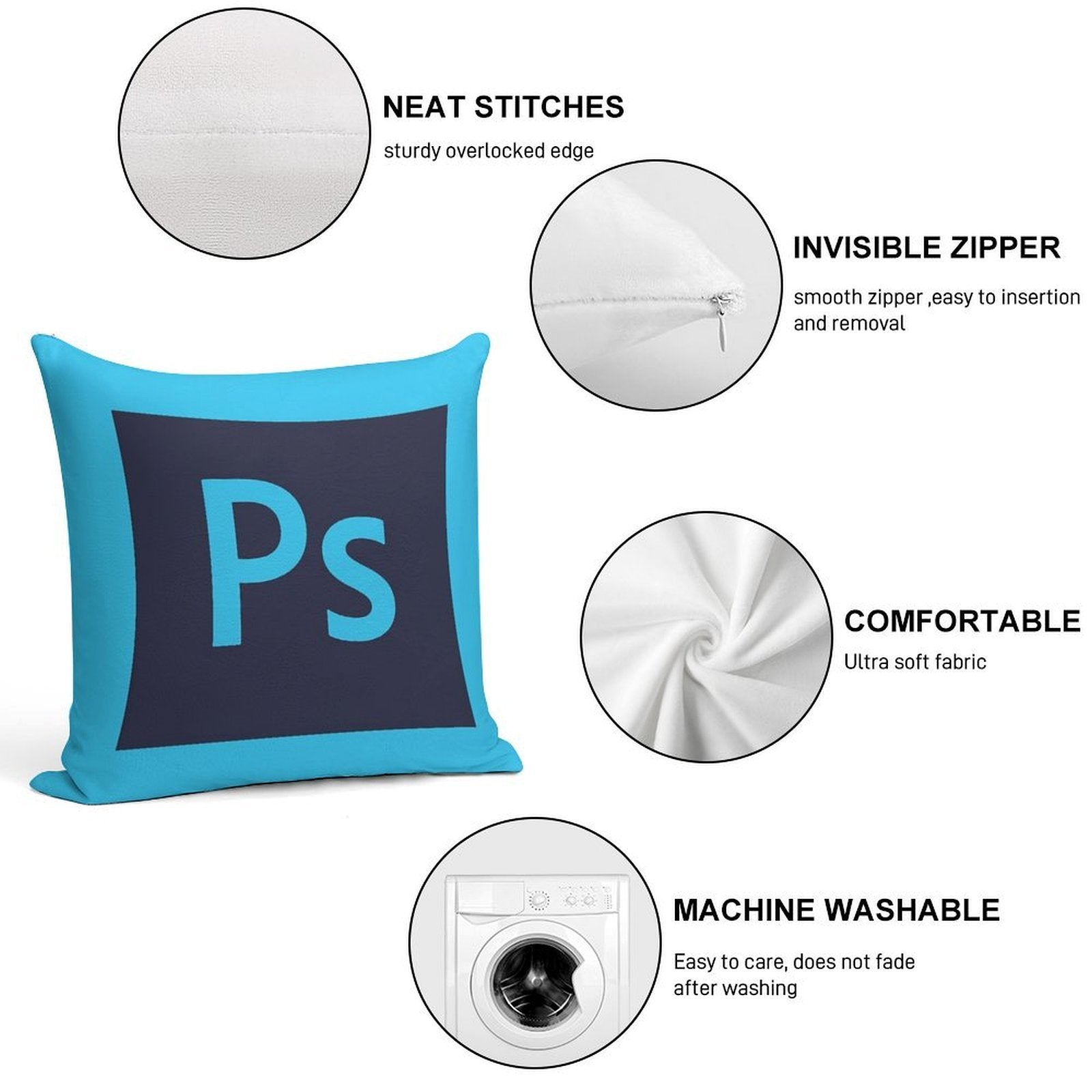 Photoshop Soft Home Decor Throw Pillow