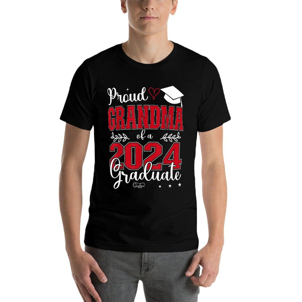 Proud Grandma of A Class of 2024 Graduate for Graduation  Polyester Blend T-Shirt