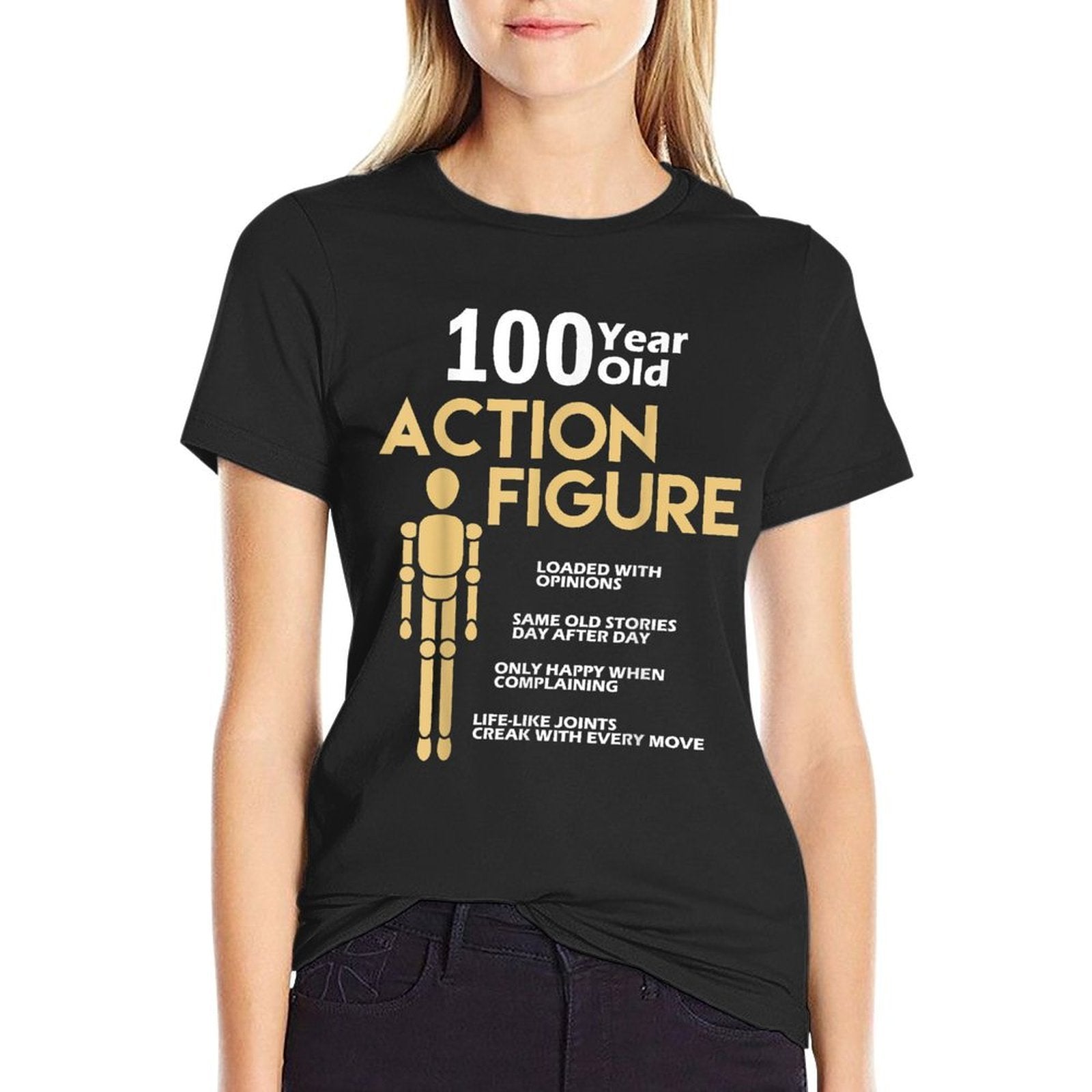 Funny 100 Years Old Action Figure 100th Birthday  Affordable Price T-Shirt