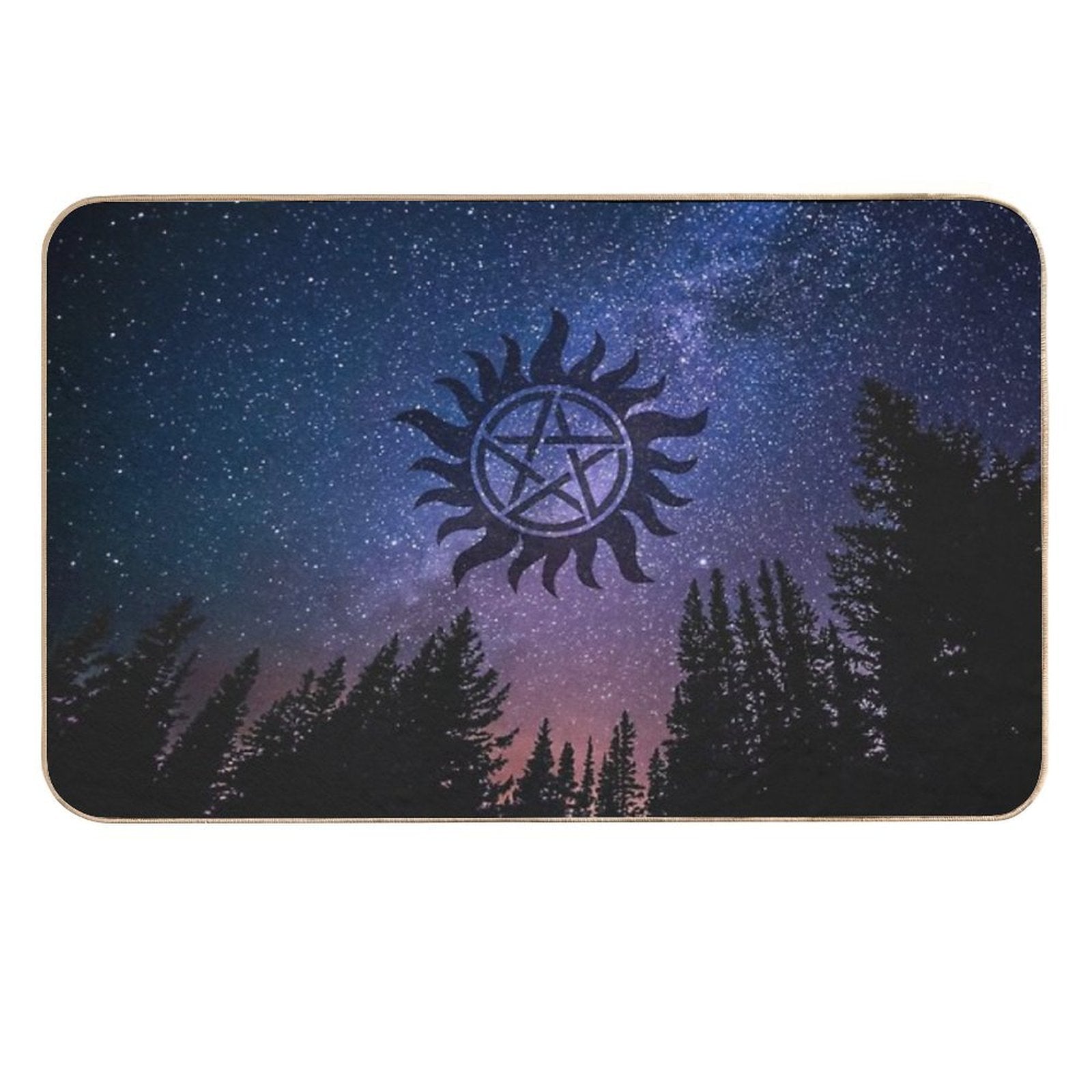 Anti Possession - Forest Starry Night Sky  Long-Lasting Bath Mat