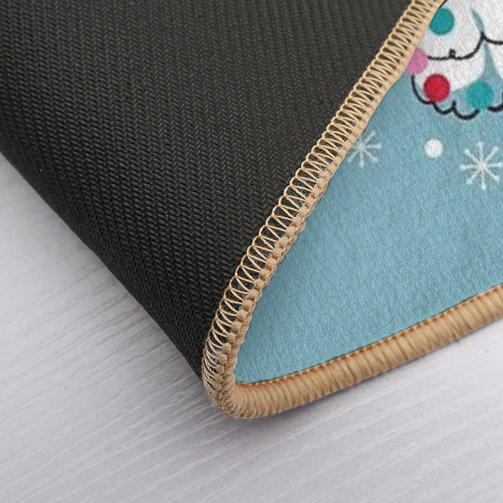 Bichon Frise Christmas Tree  Fade-Resistant Bath Mat
