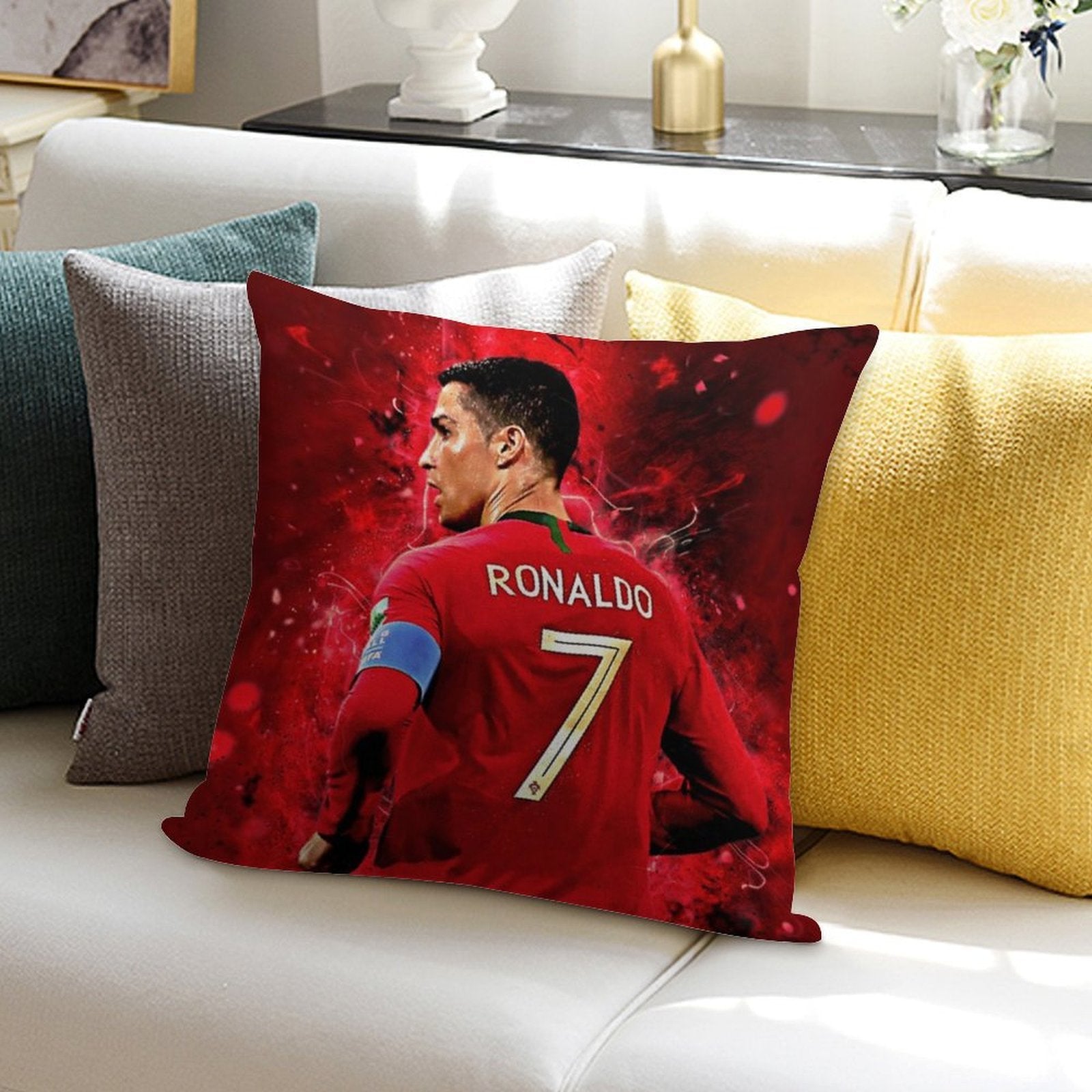 Cristiano Ronaldo Soft Fade-Resistant Throw Pillow