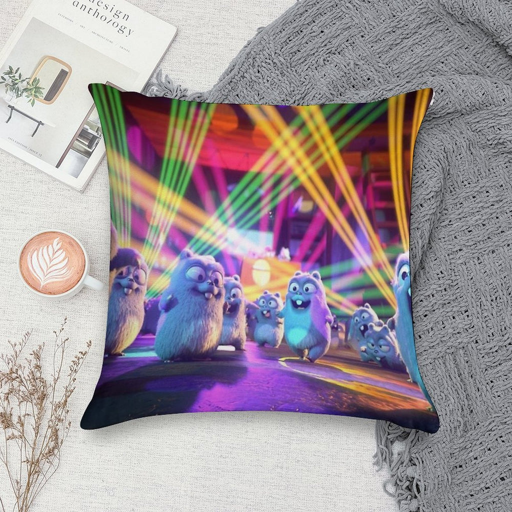 Lemmings Party Soft Anti-Pilling Throw Pillow