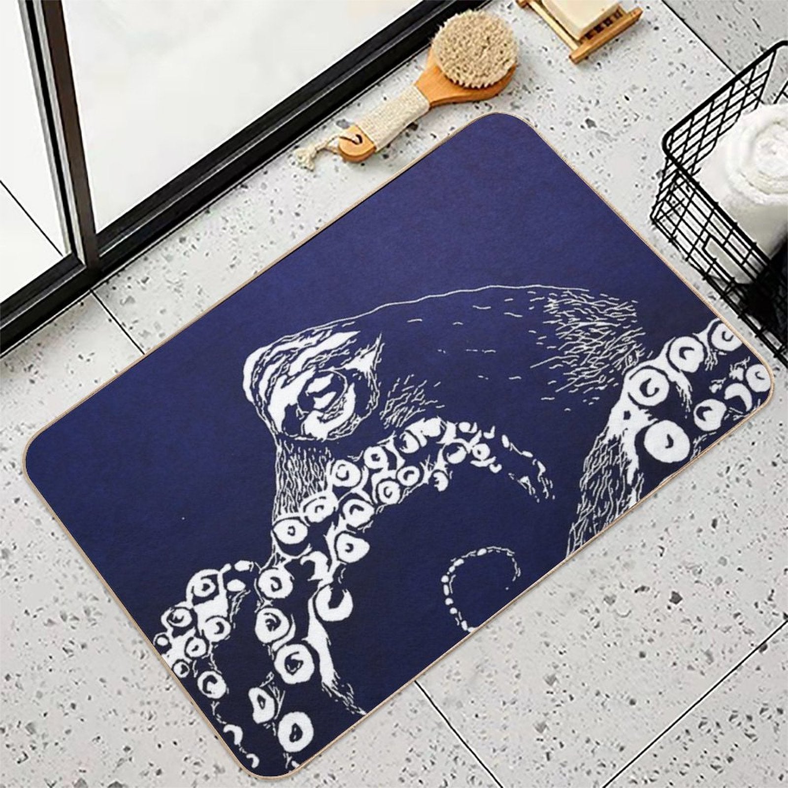 Blue Octopus  Eco-Friendly Bath Mat