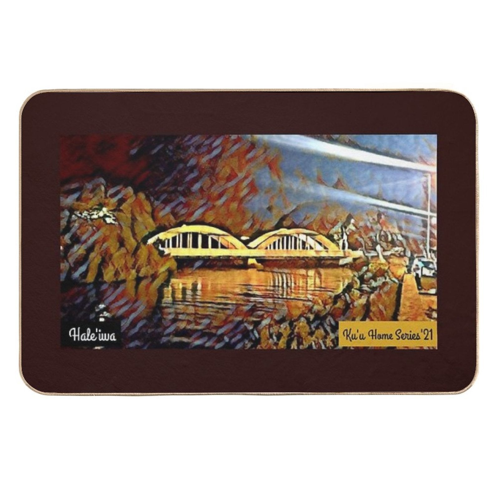 Ku'u Home Series Rainbow Bridge, Hale'iwa  Non-Slip Bath Mat