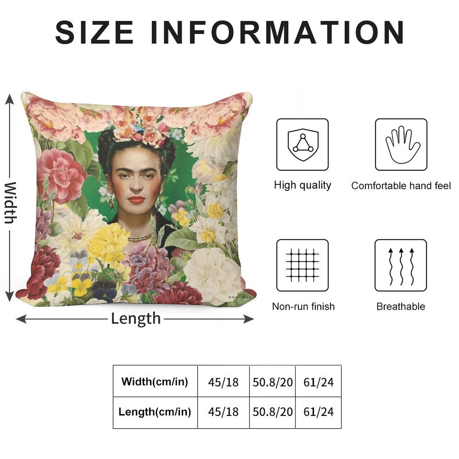 Frida Kahlo IV Soft Fade-Resistant Throw Pillow