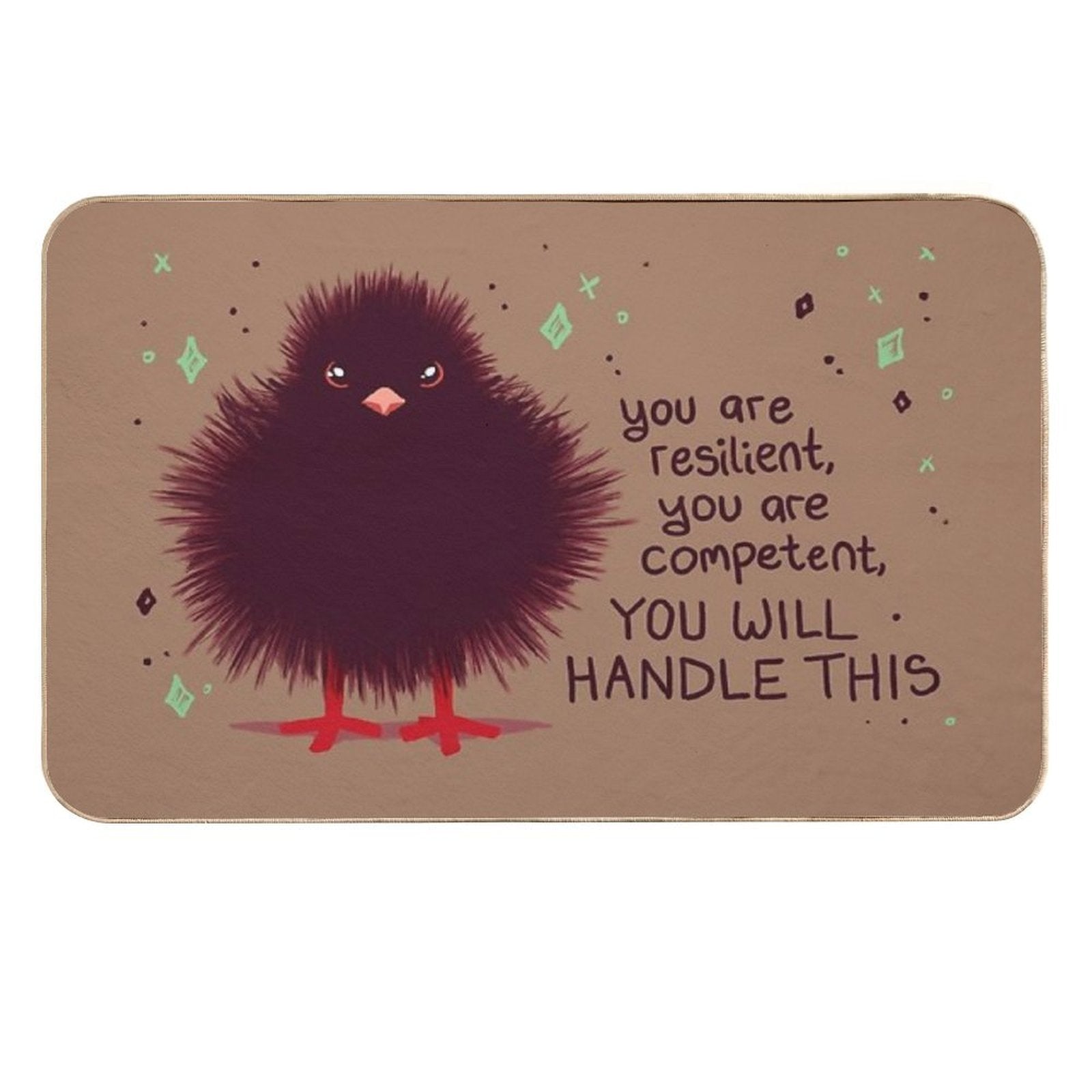 YOU WILL HANDLE THIS Baby Crow Fuzzbutt  Odorless Bath Mat