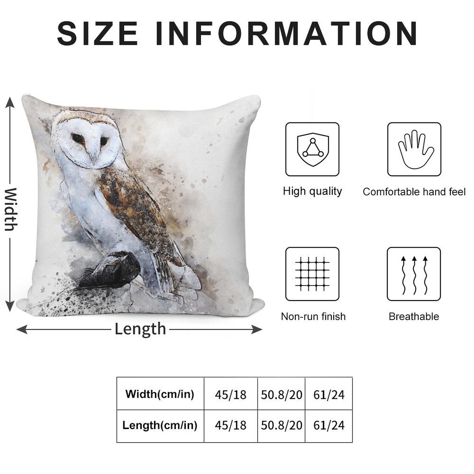 Barn Owl Soft Style Accent Throw Pillow
