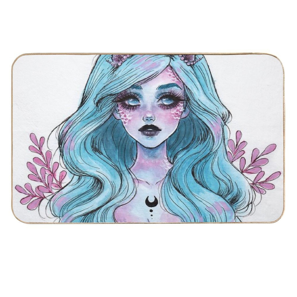 Pearlescent Mermaid  Easy Maintenance Bath Mat
