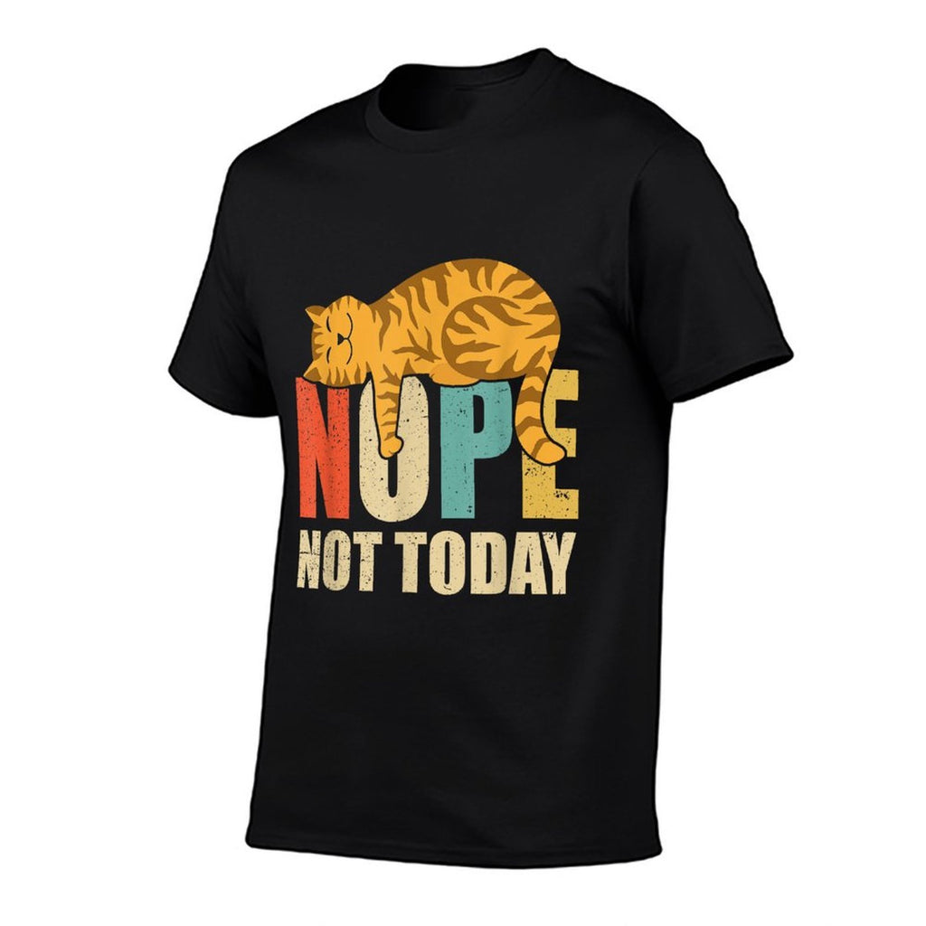 Cat Lovers Gifts Ideas Funny Nope Not Today Cat-Shirt Unisex-Adults Kids Black Small  Versatile T-Shirt