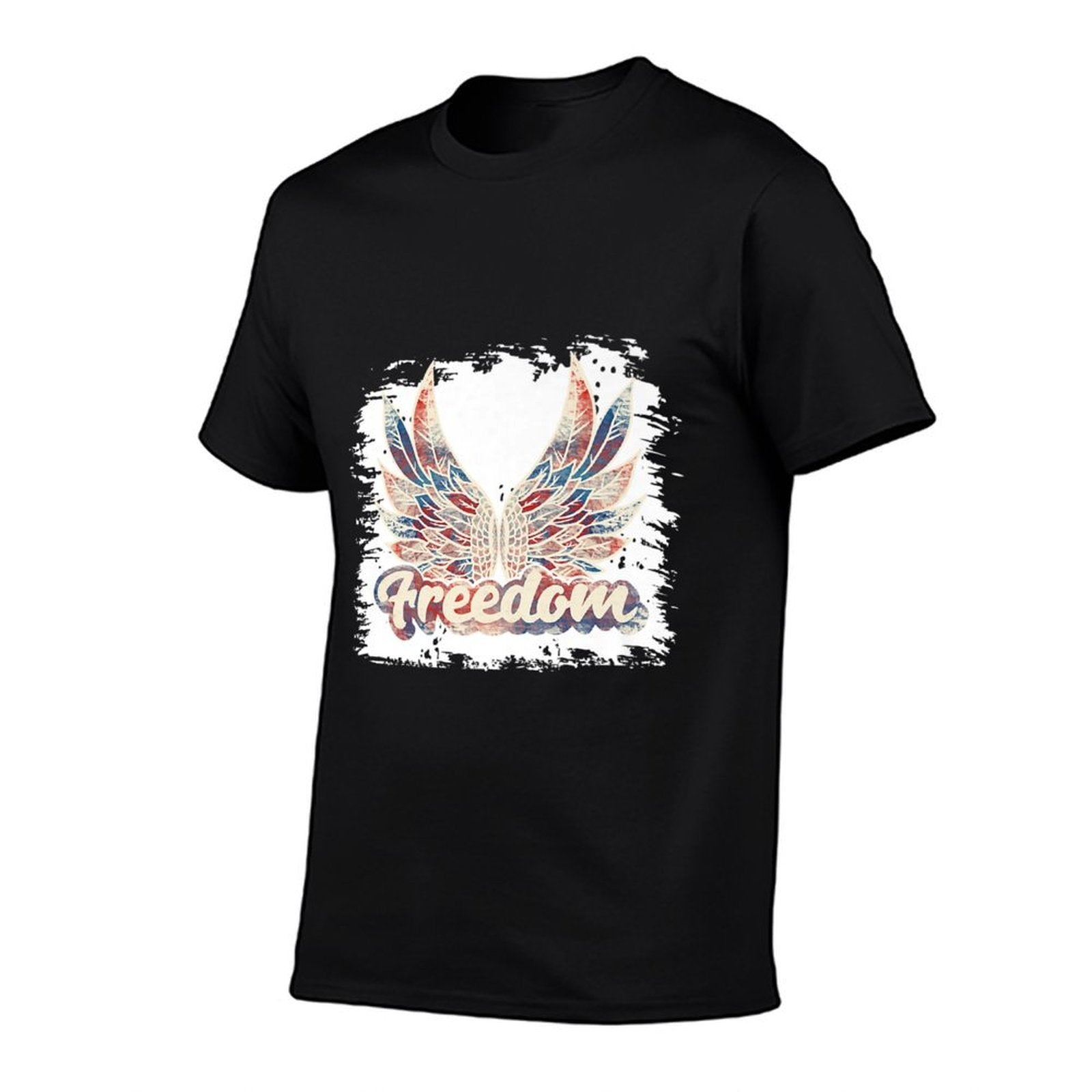Bleached July 4th Freedom Wings Patriotic USA Angel Wings Premium  Stretchy T-Shirt