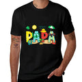 Papa Summer Vacation Beach Family Trip Matching  Oversized Silhouette T-Shirt