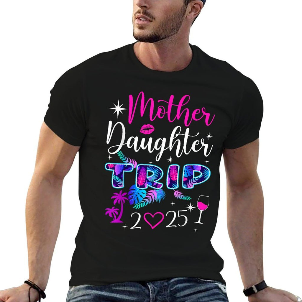 Mother Daughter Trip 2025 Family Vacay Mom Matching  Polyester Blend T-Shirt