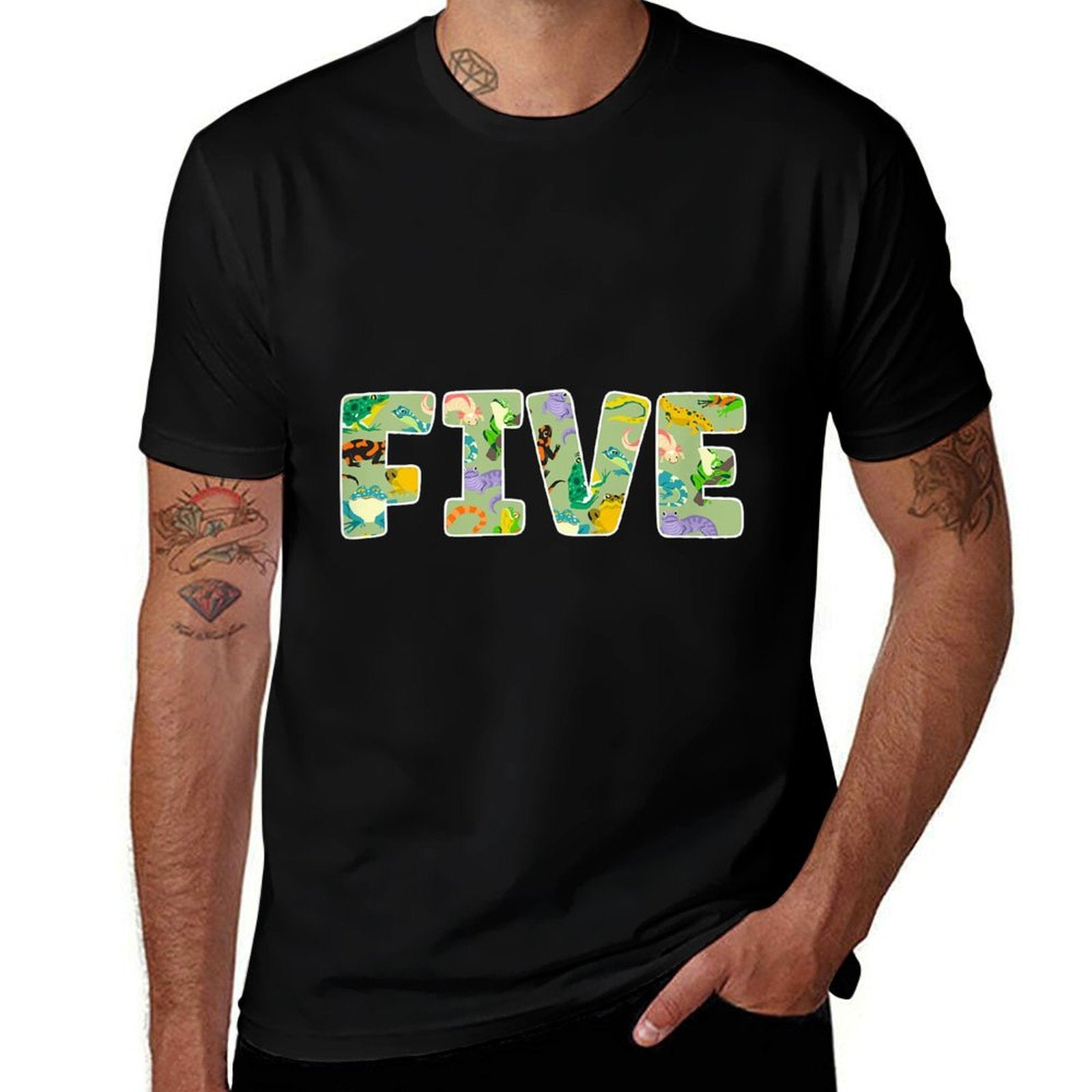 Kids 5th Reptile Birthday Party Five Year Old Snake Birthday  Classic T-Shirt