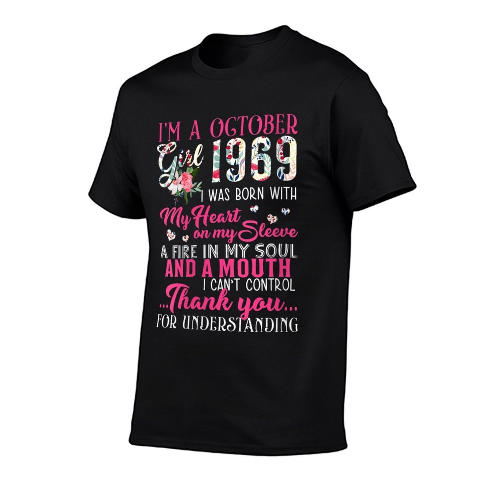 Womens October Girl 1969s 50th Birthday Girl Women  Cotton T-Shirt