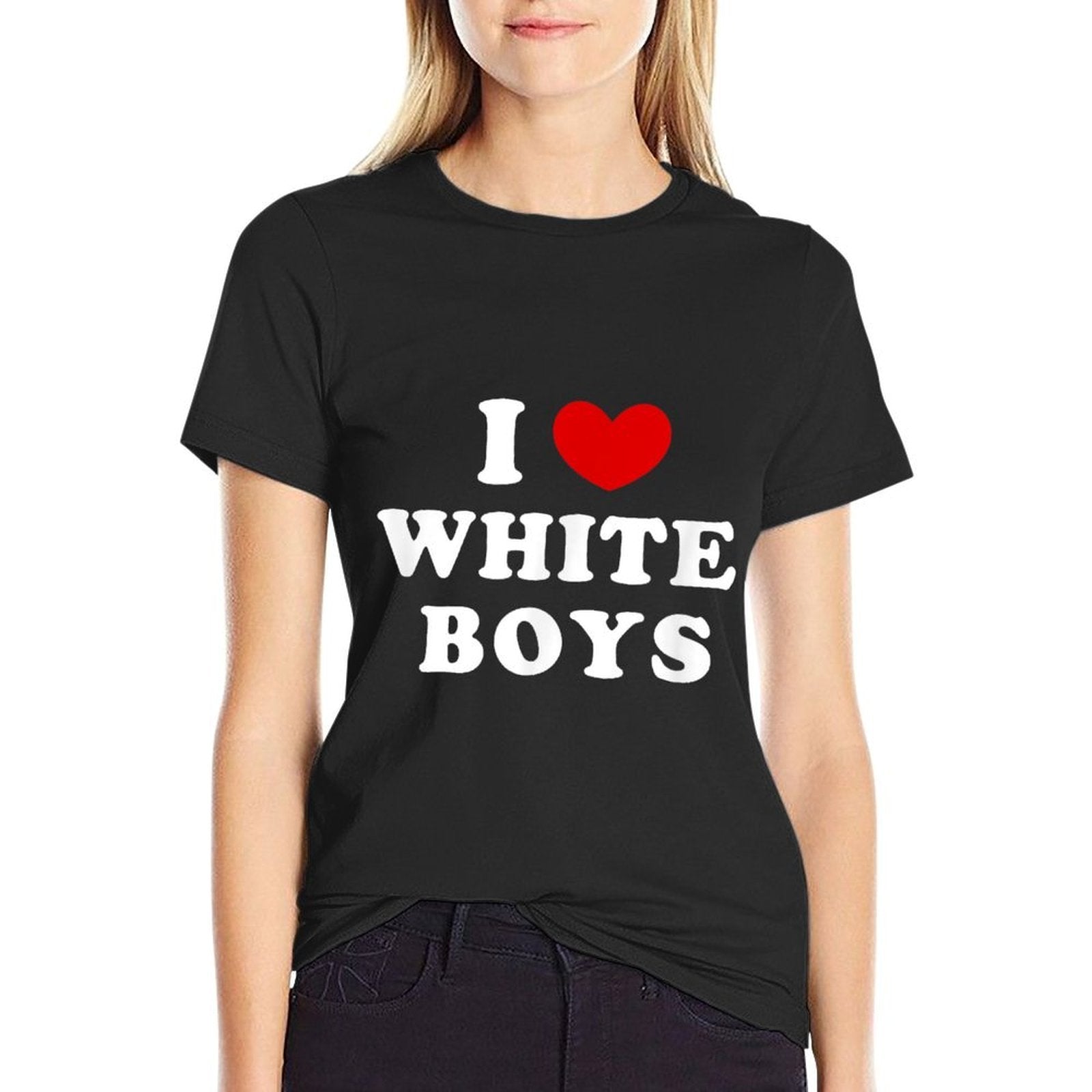 I Love White Boys, I Heart White Boys  Moisture-wicking T-Shirt