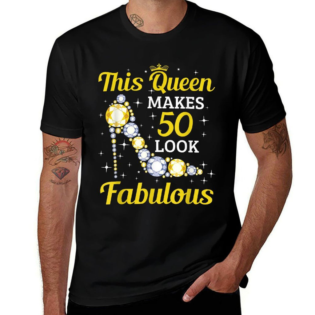 This Queen Makes 50 Look Fabulous Woman 50th Birthday  Vintage-inspired T-Shirt