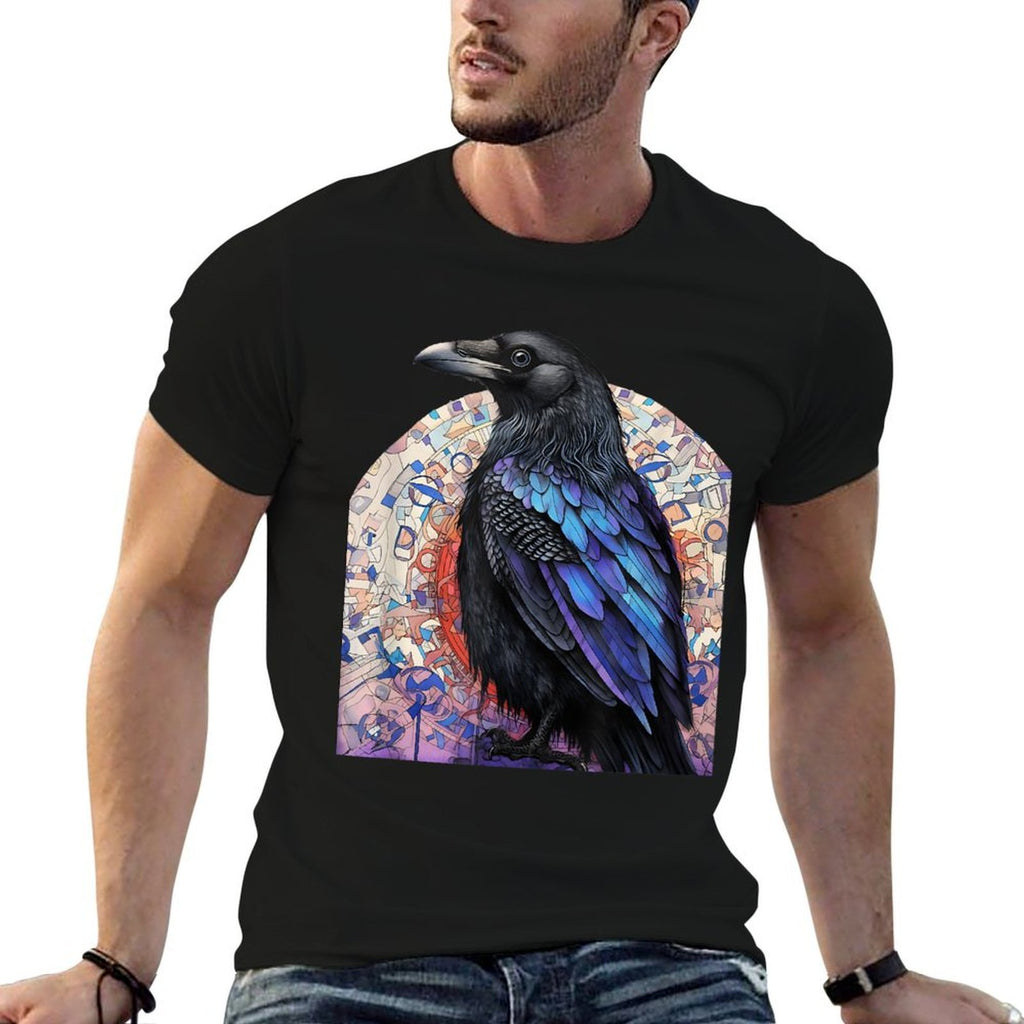 Crow And Raven Bird Lovers Mandala Style Design For Birders  Moisture-wicking T-Shirt