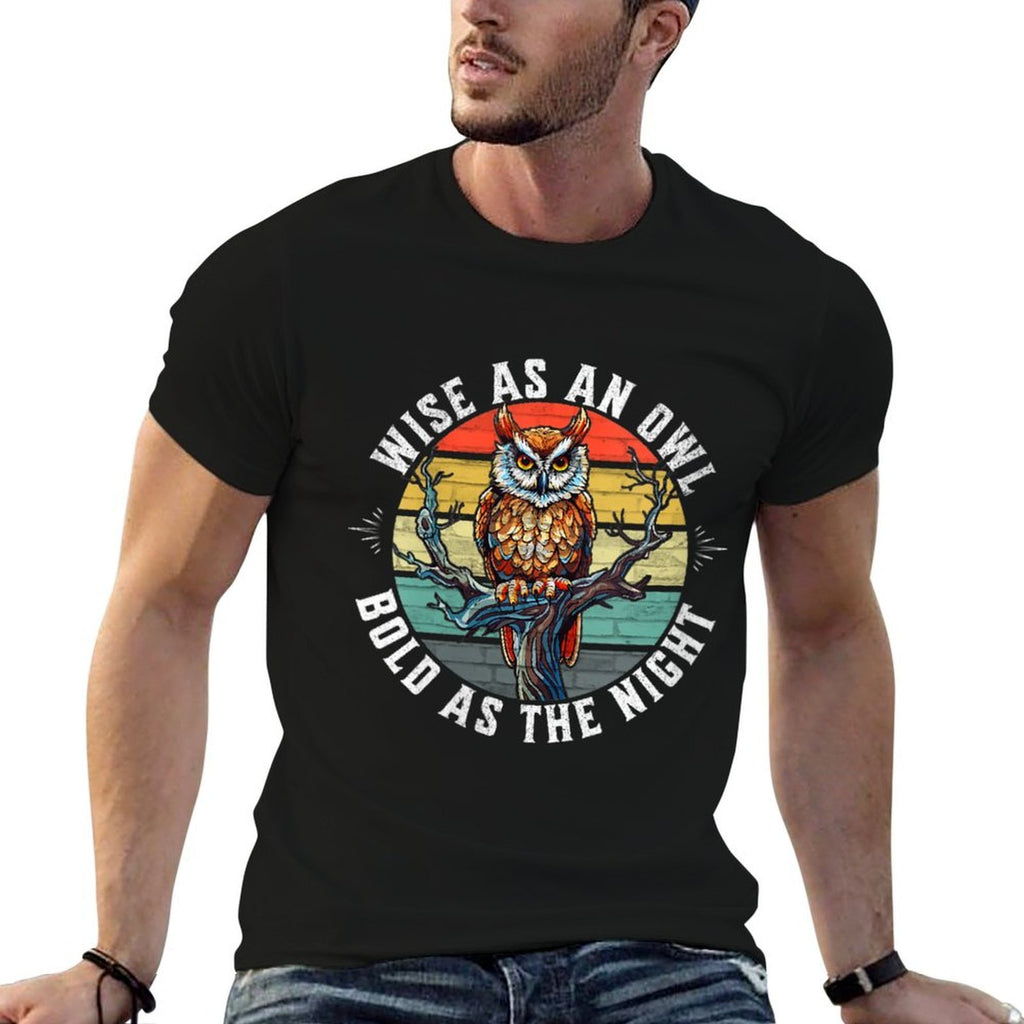 Womens Wise As An Owl Bold As The Night Twilight Majestic Wisdom  Lightweight T-Shirt