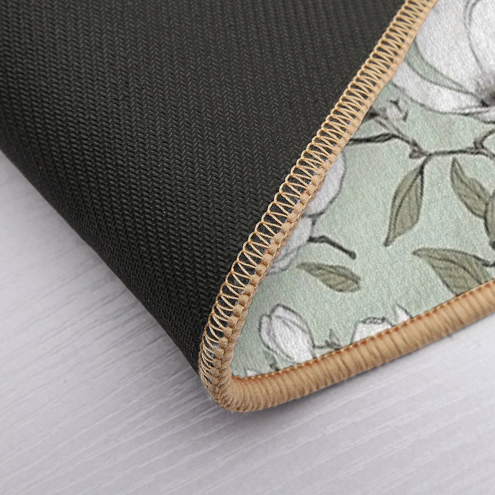 Blooming Elegance Magnolia Blossom Pattern  Long-Lasting Bath Mat