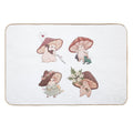 Four Vibrant Mushrooms Friends  Rapid-Drying Bath Mat