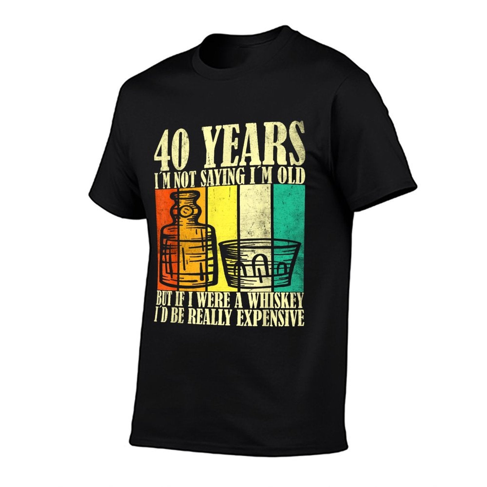 40 Year Old Vintage Bourbon Vintage Whiskey 40th Birthday  Moisture-wicking T-Shirt